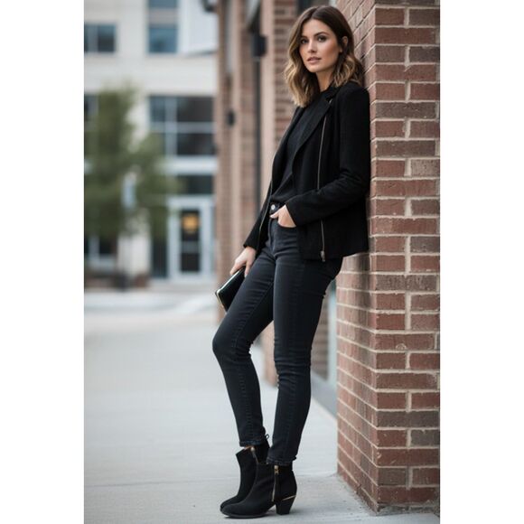 Steve Madden WanTagh Leather Black Booties - Size 8.5 - Picture 13 of 13